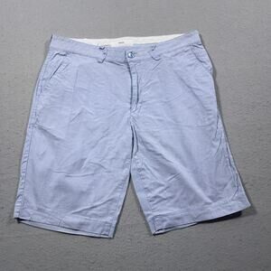 Brax Shorts Men 34 Light Blue Chino Flat‎ Front Summer Style Bellevill Casual